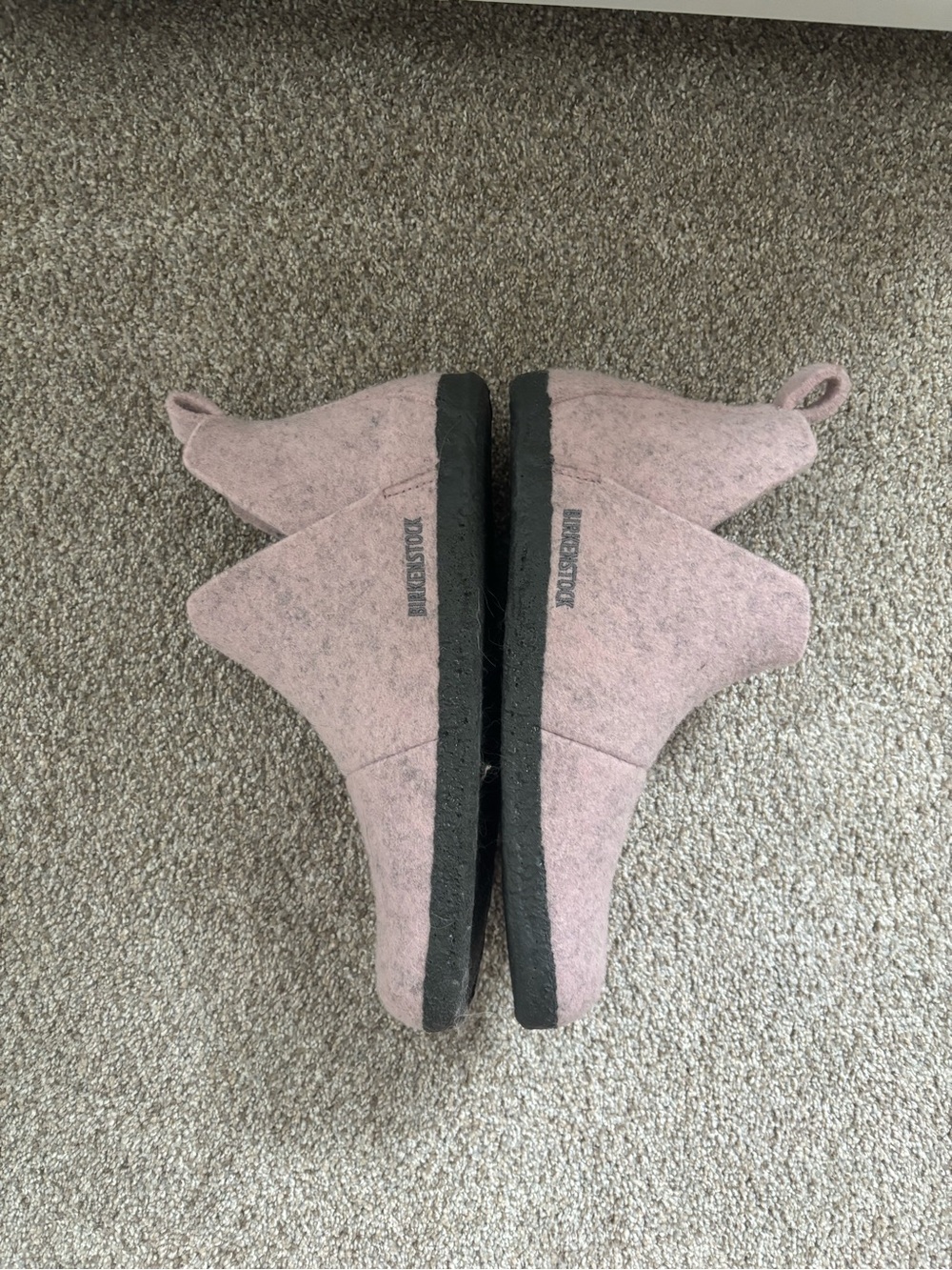 Birkenstock Andermatt Soft Pink Wool Slip-On Slipper Boots - Picture 2 of 6